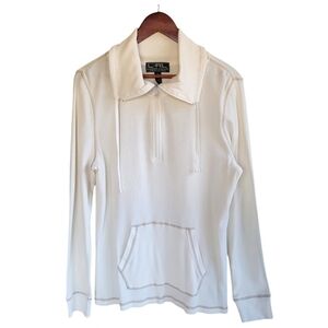 Lauren Active Ralph Lauren Collared Long Sleeve Shirt Ivory Women's XL